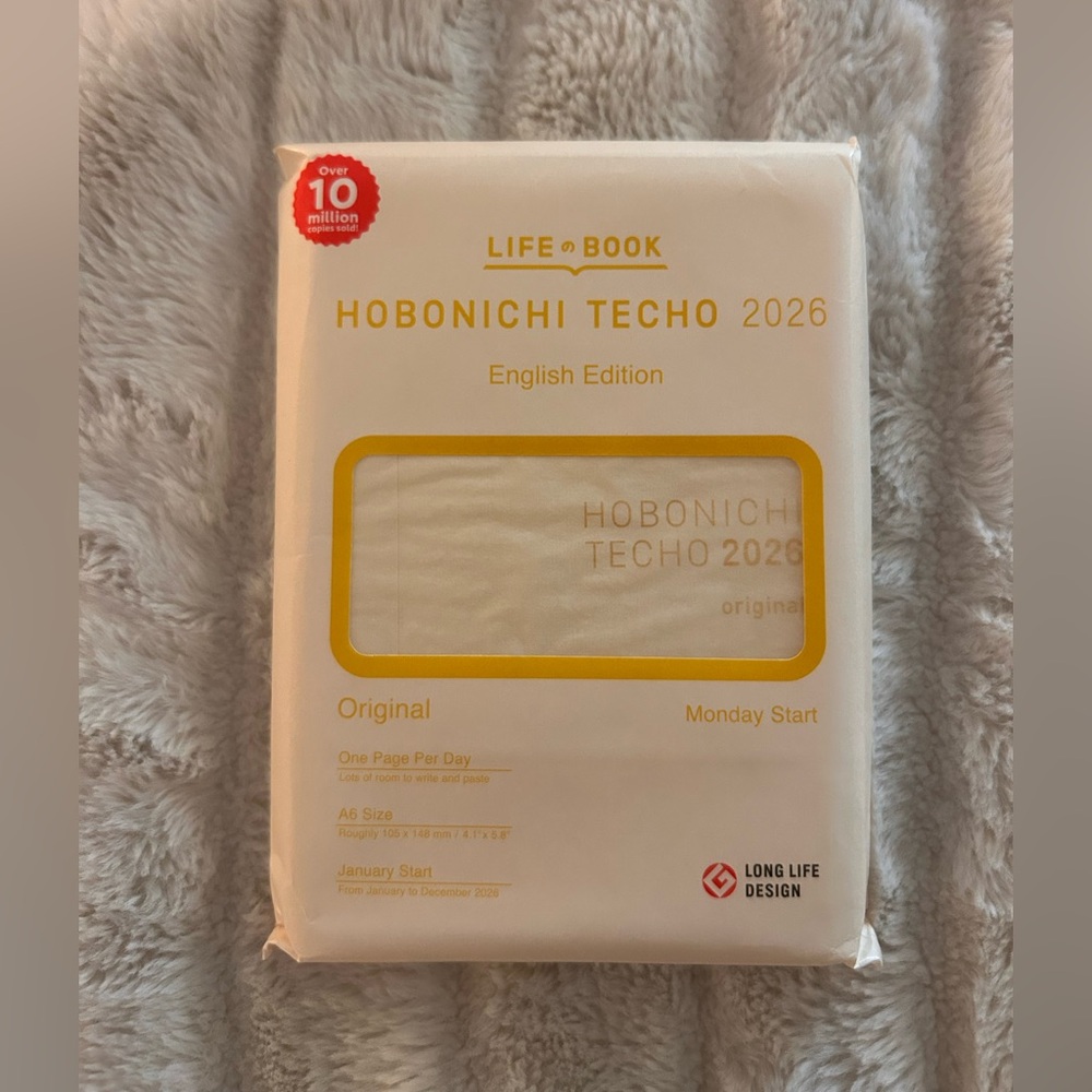 Hobonichi Techo Original 2026 - English Edition - A6